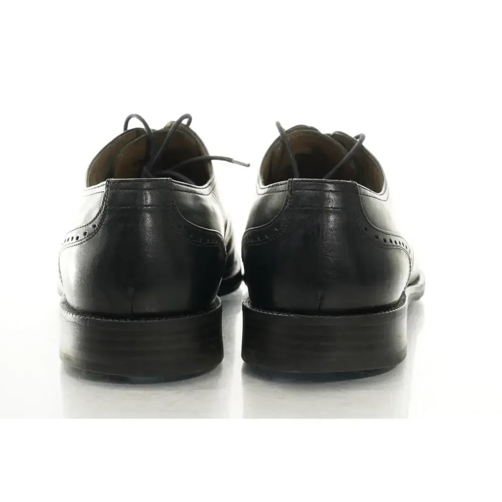 Johnston And Murphy Cap Toe Black Leather Oxfords Men's Sz 8.5M Shoes